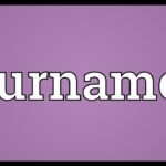 Surname meaning